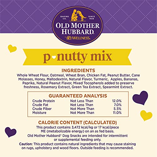 Old Mother Hubbard By Wellness P-Nutty Assorted Mix Natural Dog Treats, Crunchy Oven-Baked Biscuits, Ideal For Training, Small Size, 20 Pound Box #TOP6