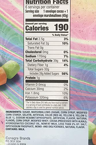 Swiss Miss Unicorn Marshmallows Hot Cocoa Mix, 6 Count Hot Cocoa Mix Packets