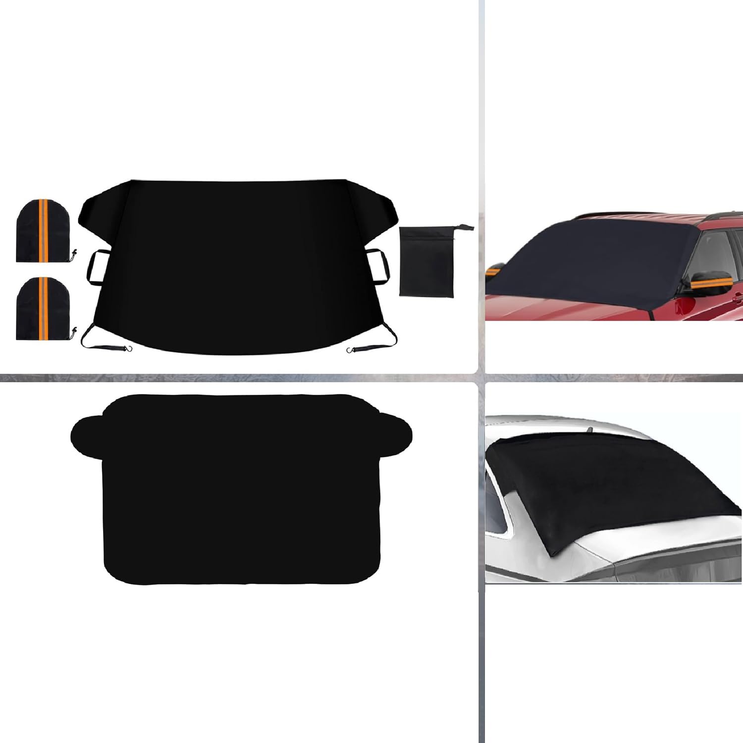 Copertura per parabrezza auto per ghiaccio e neve, copertura antigelo per auto, SUV e camion, copertura invernale per parabrezza auto, copertura neve con 5 strati impermeabile e resistente