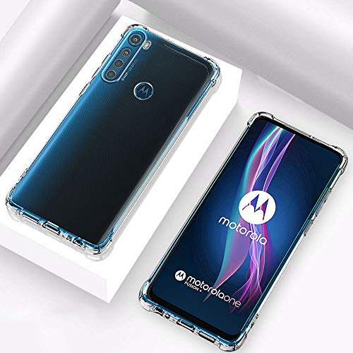 Image of TheGiftKart Crystal Clear Back Cover Case for Motorola One Fusion+ | Shockproof Soft TPU Case | Cushioned Edges for Ultimate Protection Back Cover Case (TPU, Transparent)