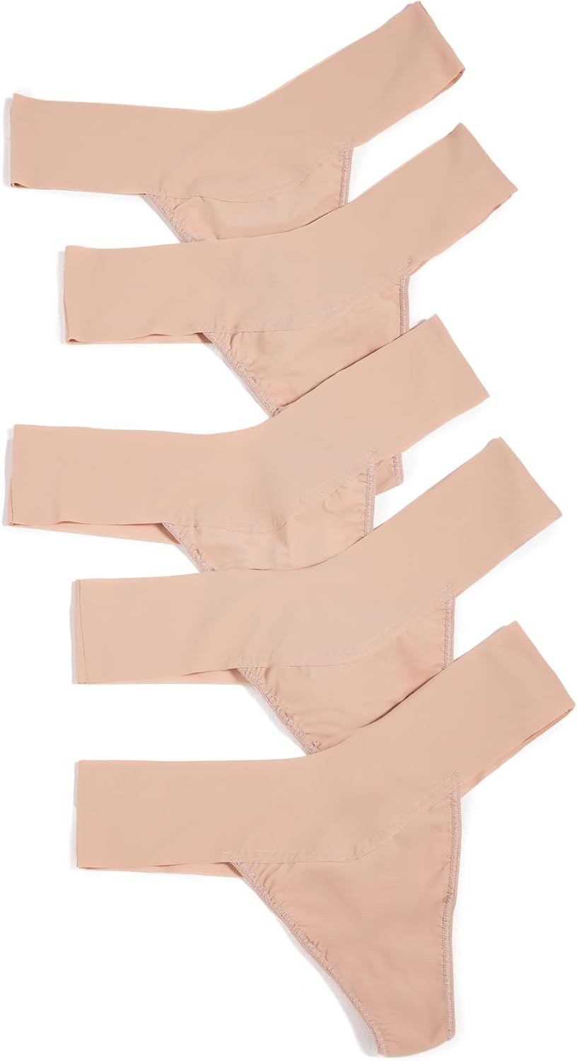 hanky panky Women's Breathe Natural Thong 5 Pack