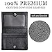 Outrip Genuine Leather Business Card Holder Name Card Case Credit Card Wallet with ID Window RFID Blocking (Black2)
