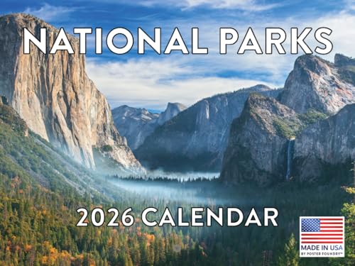 National Parks Calendar 2026 National Park Gifts Monthly Wall Calendar Nature 12 Month | American Made In The USA