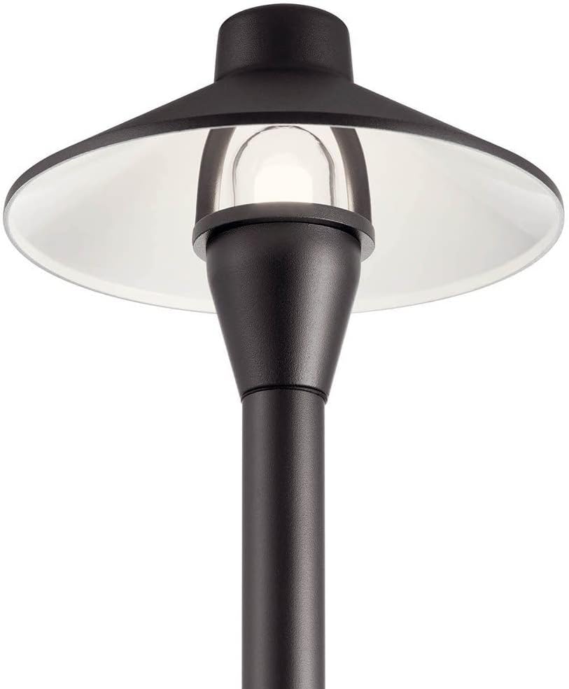 Kichler 1-Light Outdoor Path Light in Centennial Brass, Outdoor Landscape Lighting Fixture for Pathway, Garden and Yard, 12-Volt Low Voltage, (21" H x 6.75" DIA), 15478CBR