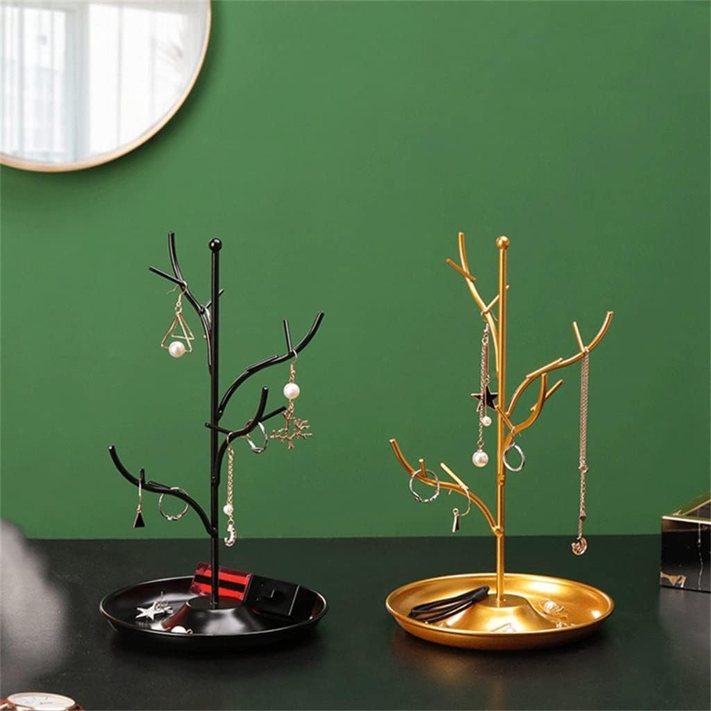 Jewelry Display Stand Rack Tree Stand Iron Necklace Earring Holder Bracelet Fashion Organizer(E)