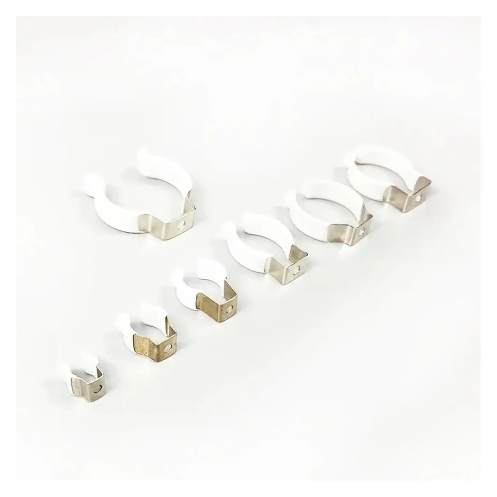 DWAMMEBRS U Clips Holder Bracket 5Pcs Fixing Spring Clip Clamp Holders With Rubber Protection Lamp Tube T3 T4 T5 T6 T7 T8(5Pcs T9)