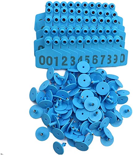 Rinderohrmarken, Präzisions-Laserdruck, nummeriert, Tier-Ohrmarke, 001–100, Nummer für Schwein, Ziege, Schaf, Rinder, Kuh