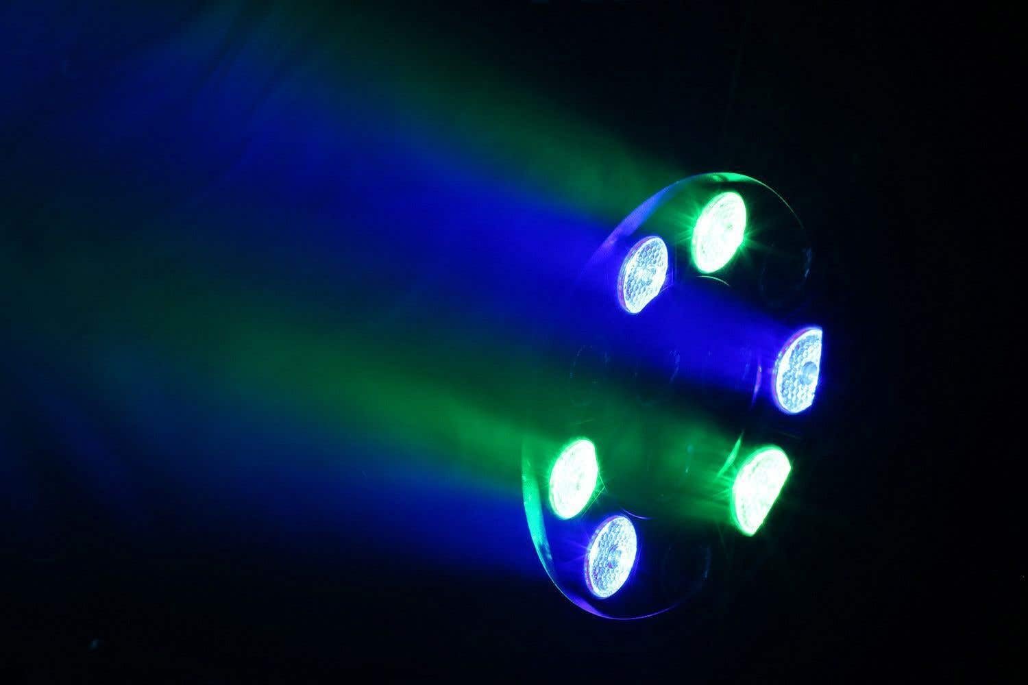 MAX Party Riflettore PAR12x1W LED RGBW 15 W DMX/Standalone/Sound 7 Canali