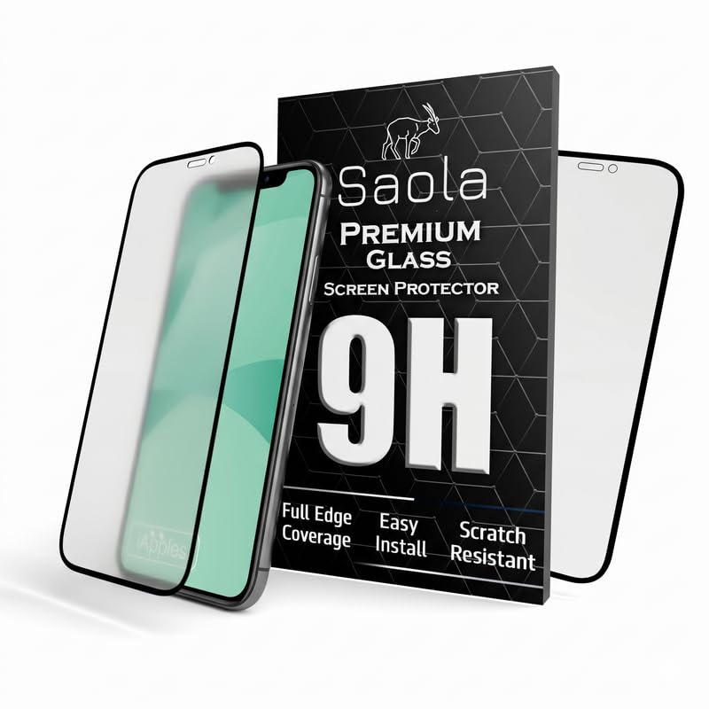 Image of Saola HD Matte Tempered Glass With 18H Hardness For Apple Iphone XS Max (PACK OF 1) with Hassle-less Installation Kit. Full screen Coverage. 6.5 inch