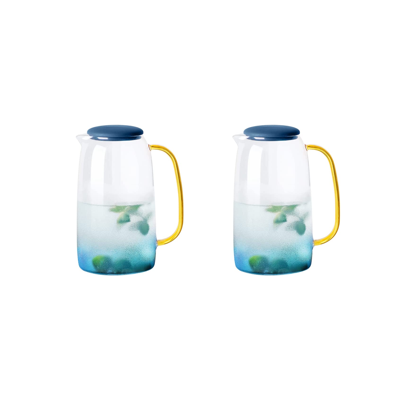Pichet à thé en verre borosilicaté pour eau chaude et froide x2