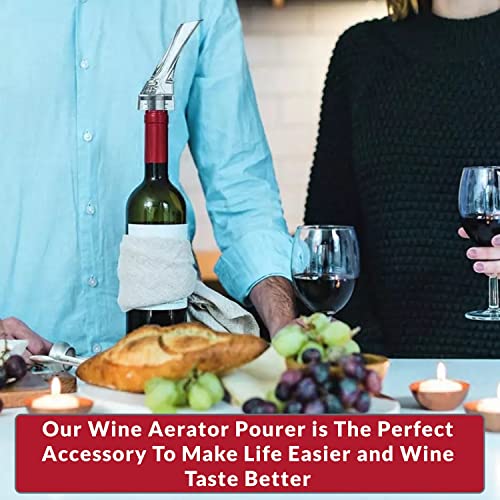 Skyway Wine Aerator Pourer Spout Premium Professional Quality Instant Aerating No Spill Drip Decanter Spout - Enhanced Rich Finish And Improved Flavor - Fits Any Wine Bottle #TOP7
