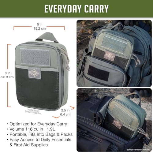 Image of MAXPEDITION Beefy Pocket Organizer, Compact, MOLLE-Compatible, 1000D Nylon Tactical Pouch, Everyday Carry Tool and Gear Storage for Outdoor, Tactical, Survival, 0266