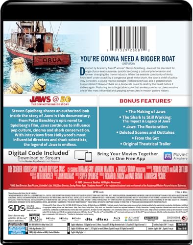 Image of Jaws - 50th Anniversary Edition 4K Ultra HD + Blu-ray + Digital