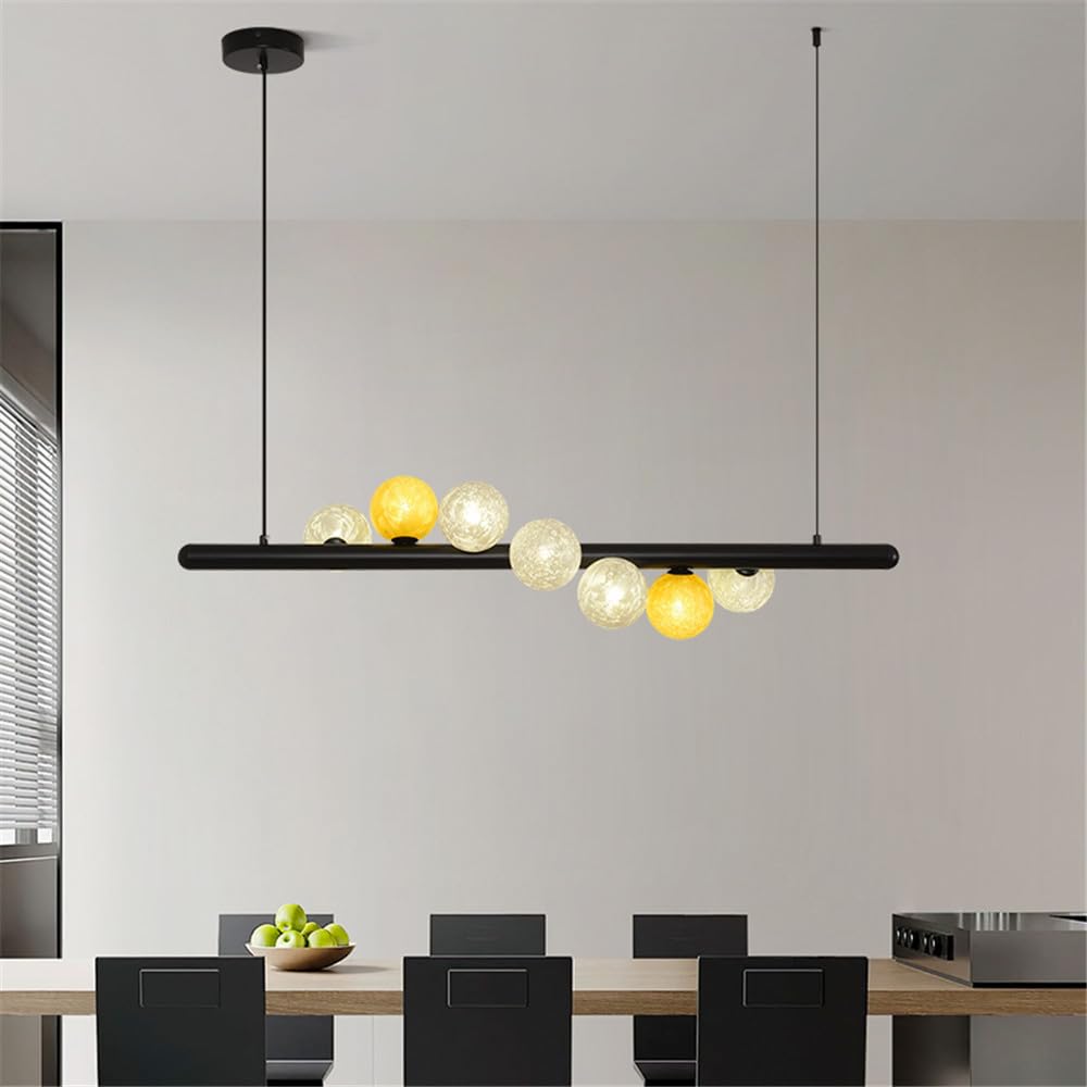 SXWNBIFH Contemporary Living Room Chandelier LED Fashion Art Restaurant Bedroom Study Villa Hotel Cafe Bar Clothing Store Counter Stairs Pendent Lamp (G 7 Lights)