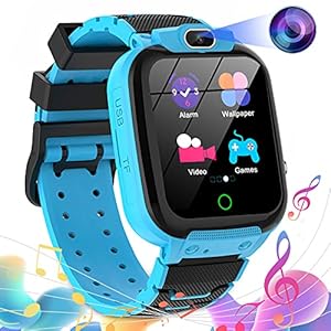 Smartwatch voor kinderen, kinderhorloge, video, MP3, muziek, 16 spelletjes, horloge, Kids Smart Watch, kindersmartwatch met camera, Touch LCD voor 3-15 jaar, jongens en meisjes, verjaardagscadeau
