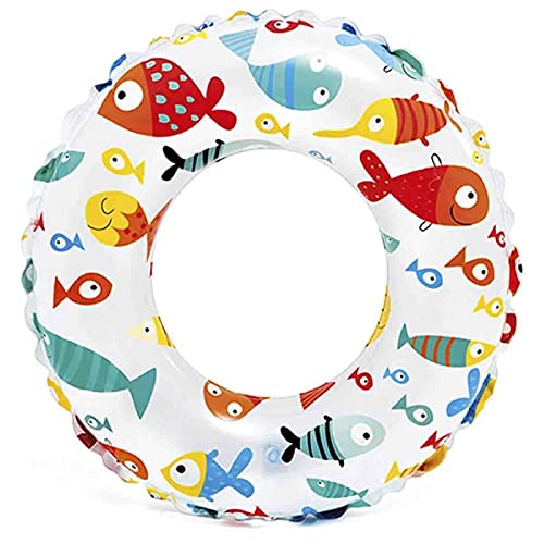 Intex Kinder Lively Print Swim Rings Lively Print Swim Rings, Pink Octopus/Coral Reef Fish/Realistic Starfish, 51, 59230NP