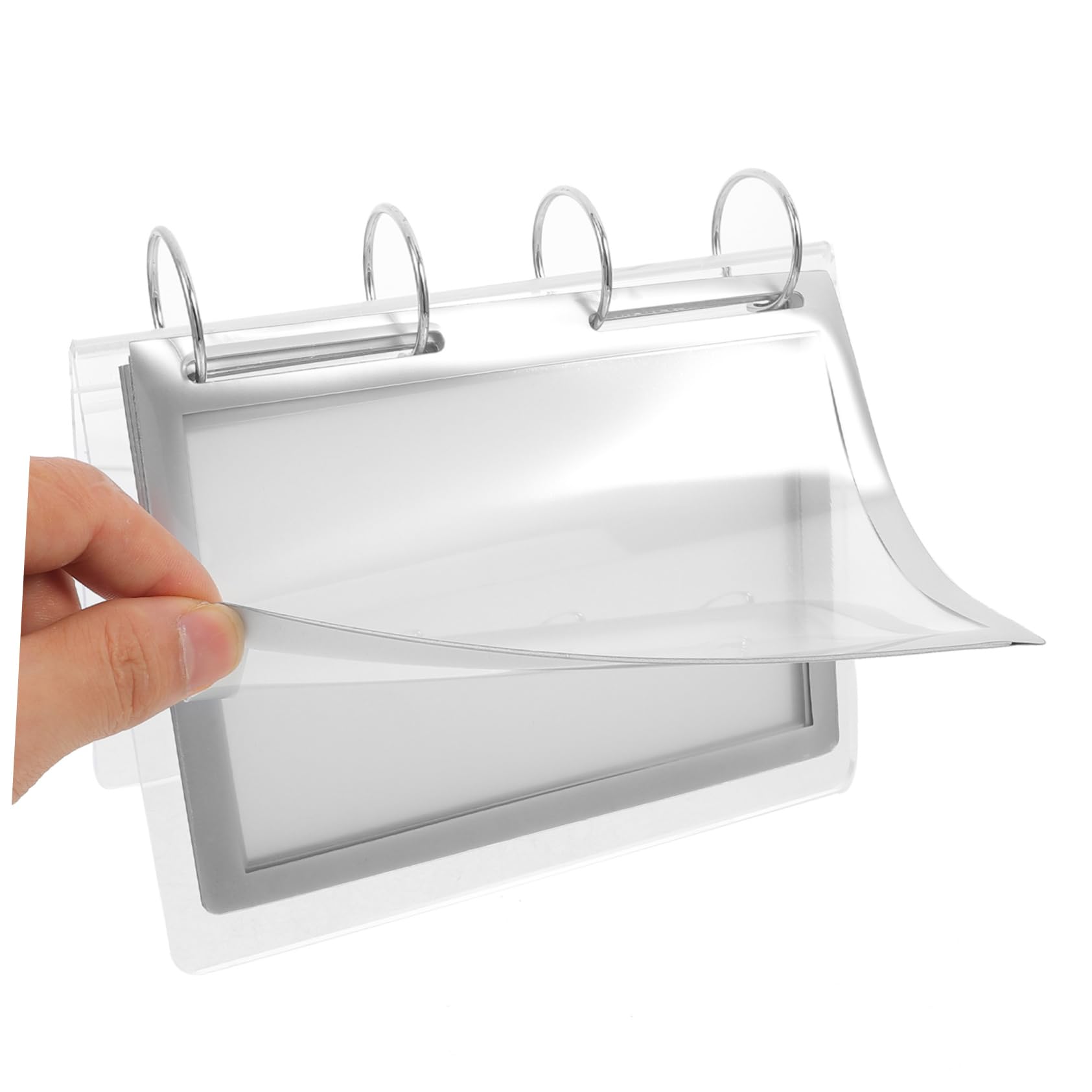 SEWACC 4piezas Soporte De Exhibición De Menú Transparente Base Estable Para Restaurantes y Eventos Portacarteles Para Menús Recepciones y Ferias Comerciales
