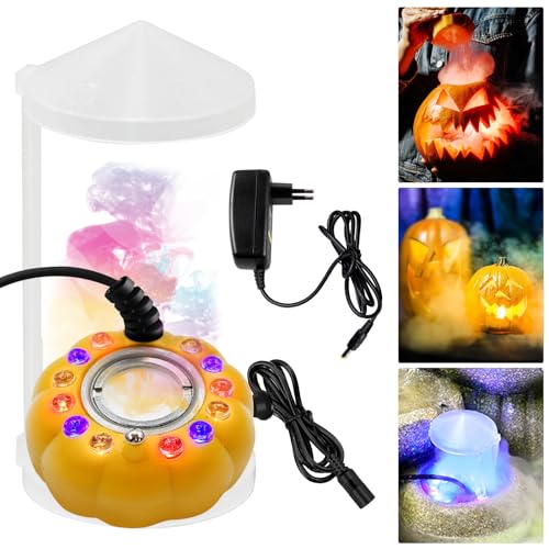 PORFOYO Nebulizador Ultrasónico - 12 LED Brumizador Ultrasónico, Nebulizador De Agua, Mini Máquina De Niebla, Mist Maker Fogger con Protector contra Salpicaduras para Fiestas Halloween Estanques PORFOYO Nebulizador Ultrasónico - 12 LED Brumizador Ultrasónico, Nebulizador De Agua, Mini Máquina De Niebla, Mist Maker Fogger con Protector contra Salpicaduras para Fiestas Halloween Estanques