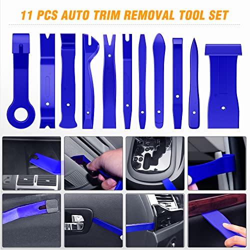 Gooacc GRC-207 238Pcs Trim Removal Tool, Auto Push Pin Bumper Retainer Clip Set Fastener Terminal Remover Tool Adhesive Cable Clips Pry Kit Car Panel Radio Removal Auto Clip Pliers thumb #3