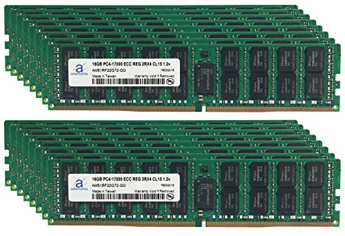 Adamanta 256 GB ( 16 x 16gb )サーバーメモリアップグレードfor HP ProLiant xl190r g9 ddr4 2133 MHz pc4 ? 17000 ECC Registeredチップ2rx4 cl15 1.2 V