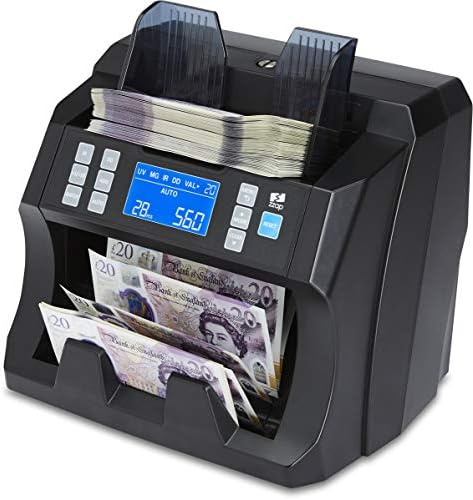 ZZap NC25 Bill Counter & Counterfeit Detector - Counts Value & Quantity, 5-Fold Detection, 1500 Bills/Min