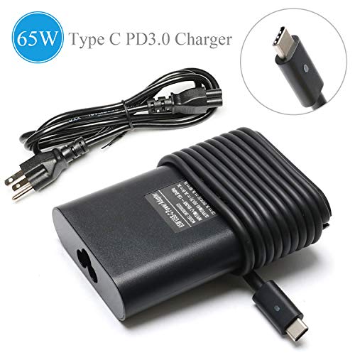 65W Type USB C Charger Power Adapter for Dell LA65NM170 2YKOF,XPS 12 9250