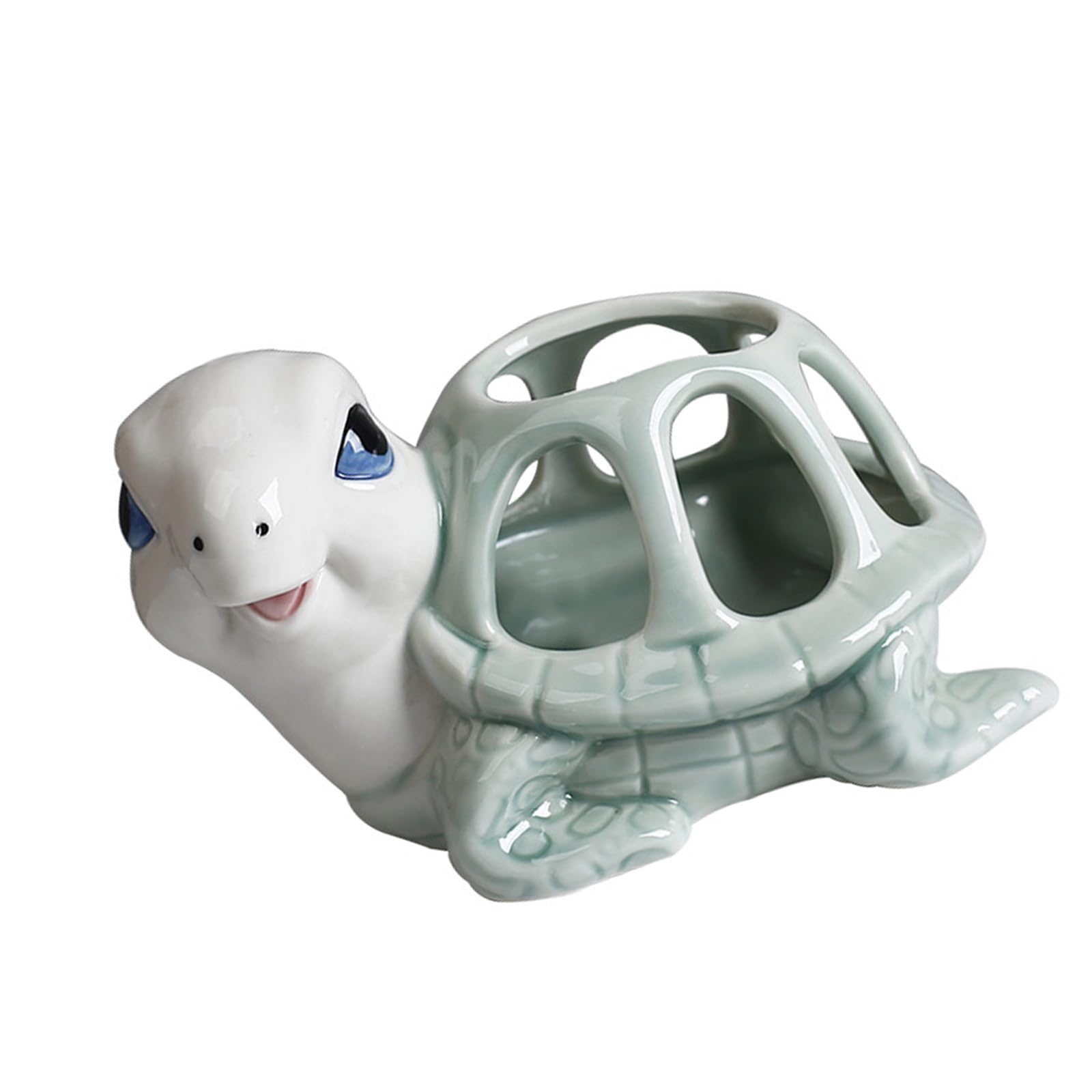 HZGFNBZ Tortoise Ceramic Planter for Succulents Cactus, Cartoon Home Desk Decor Gifts Breathable Ceramic Planter