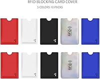 Vista 2 de fancyfree Fundas de bloqueo RFID, prevención de robo de identidad RFID, fundas para tarjetas de crédito RFID, fundas para tarjetas de diseño delgado