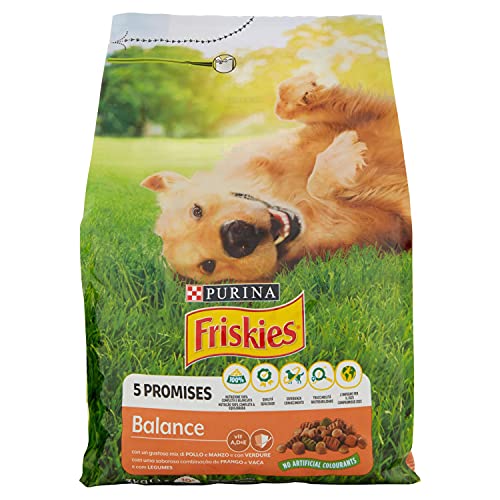 Purina Friskies Crocchette Cane Vitafit Balance con Pollo e Verdure, 3 kg