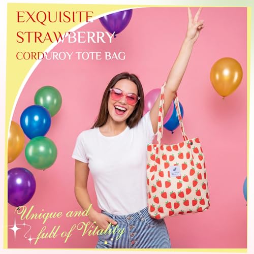 Hsei 2 Pcs Bolsa Tote de Pana para Mujer Gran Capacidad miniatura 2