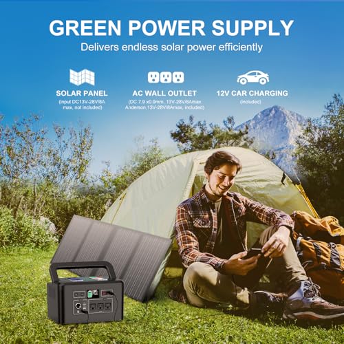powkey Portable Power Station 800W with 3 AC Outlets, 110V/740Wh Solar Generator(Solar Panel Optional), 200,000mAh Emergency Backup Lithium-ion Battery for Outdoors Travel RV Trip Camping CPAP Machine - Image 6