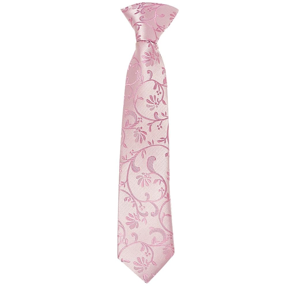 Ties R Us Boys Pink & Dusty Pink Pre Tied Dusty Pink Floral Tie Age 4-7