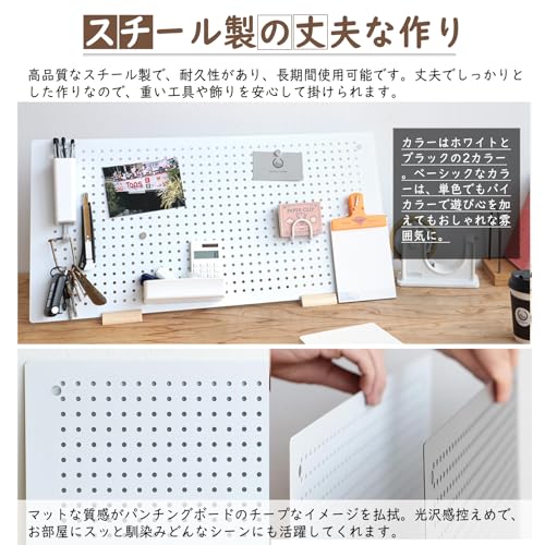 Image of DEWEL Peg Board,Metal Pegboard Panels, Metal PegBoard Organizer with Accessories