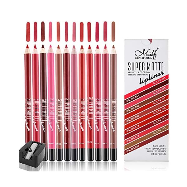 Wismee-12-Colors-Lip-Liner-Professional-Matte-Lip-Liner-Pencil-Set-with-Sharpener-Waterproof-Long-Lasting-Smooth-Natural-Filler-Contour-Shaping-Lip-Makeup-for-Woman-Soft-Lip-Liner-Pen-Makeup-Cosmetic Wismee 12 Colors Lip Liner Professional Matte Lip Liner Pencil Set with Sharpener Waterproof Long Lasting Smooth Natural Filler Contour Shaping Lip Makeup for Woman Soft Lip Liner Pen Makeup Cosmetic