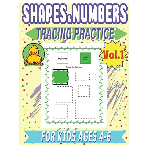 Shapes & Numbers Tracing Practice for Kids Ages 4-6 Vol1 by Round Duck: A Fun Workbook for Toddlers, Pre-K, Preschoolers, Kindergarten, and 1st grade. ... between Different Shapes, Sizes, and Numbers