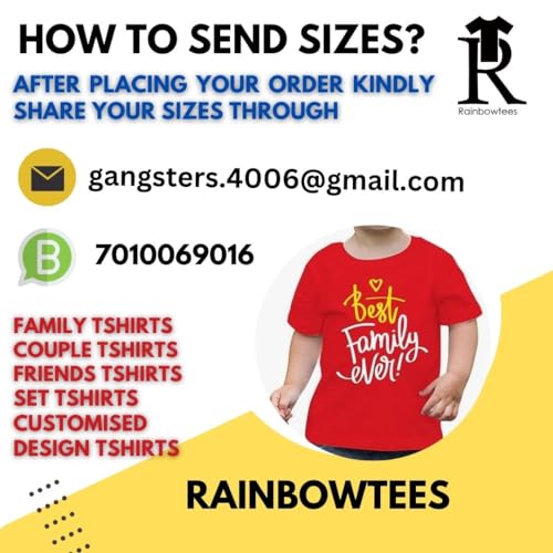 Image of RAINBOWTEES Set of 4 Pure Cotton T-Shirts | 8 Vibrant Colors | Men's Regular Fit /Women's Slim Fit | Half Sleeve Printed Tees
