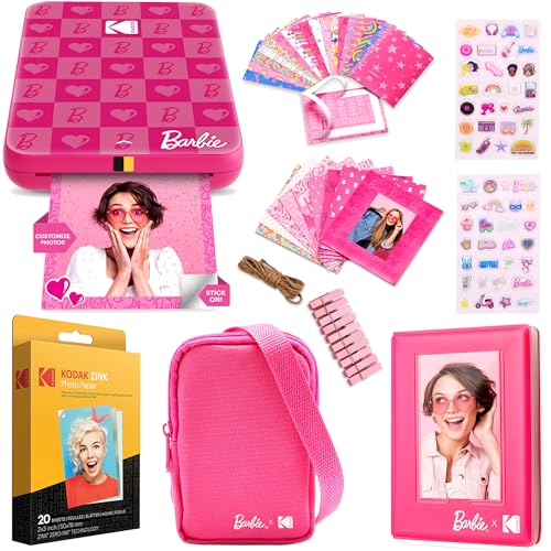 Kodak x Barbie Step Slim Wireless Instant Portable Photo Mobile Printer Gift Bundle (Iconic Style)+...