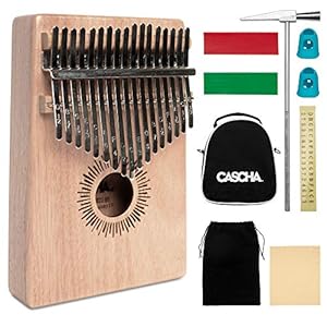 Kalimba Mahogany 17 (incl. gevoerde tas, tuning hamer, 2 vingerbeschermkapjes)