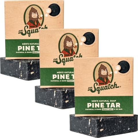 Dr. Squatch Barra de jabón natural para hombres con alquitrán de pino, paquete de 3 Cover