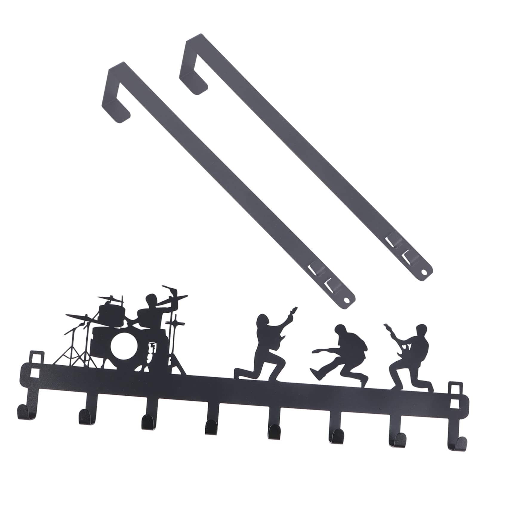 VASDEV Gancho para Toallas Ganchos Negros para Colgar sobre la Percha de la Puerta Percha para la Puerta Trasera Ganchos Resistentes Gancho de Pared de Madera Ganchos para la Sala de Esta