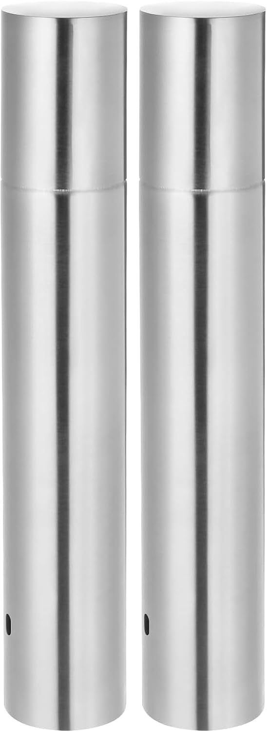 STOBOK Stainless Steel File Storage Tube 11.81 Inch Waterproof Document Holder for Birth Certificates Diplomas and Photos - Elegant Organizer for Home and Office (Pack of 2)