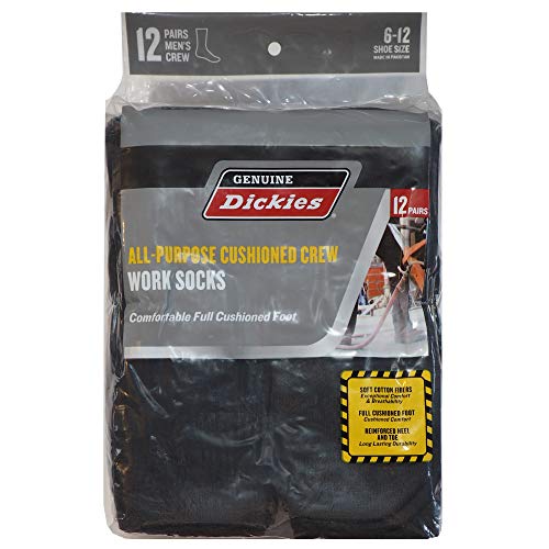 Men's All Purpose Tube Work Tube Socks, 12-Pair Pack (Shoe Size: 6-12)