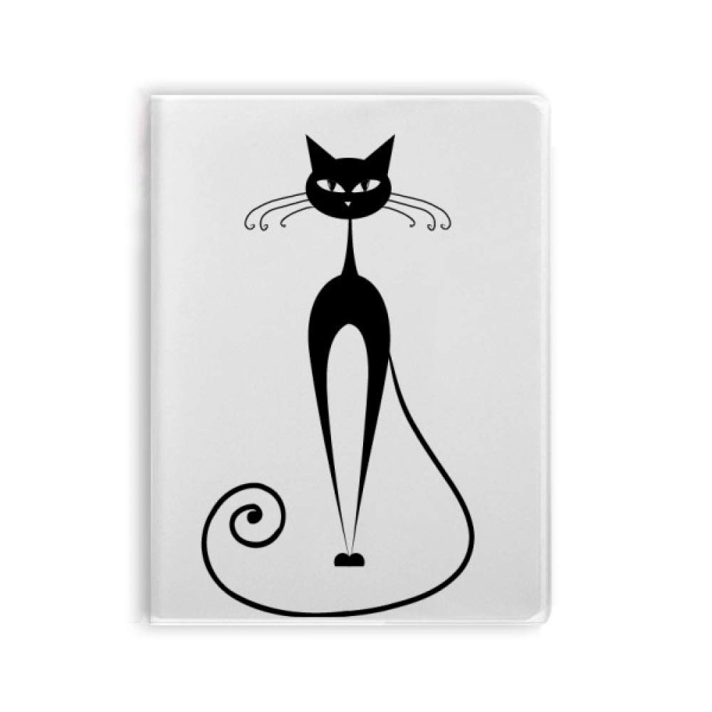 Carnet de notes chat noir élégant, une idée cadeau avec couverture souple