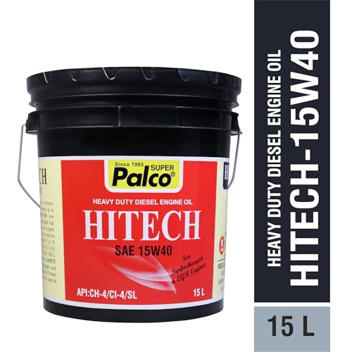 Image of PALCO HITECH 15W40 API: CI4 / SL Heavy Duty Diesel Engine Oil Synthetic Technology | Maximum Power & Superior Protection | For SUVs, MUVs & Crossovers | 15 Litres