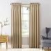 Sun Zero Barrow Energy Efficient Rod Pocket Curtain Panel, 54" x 84", Taupe Brown
