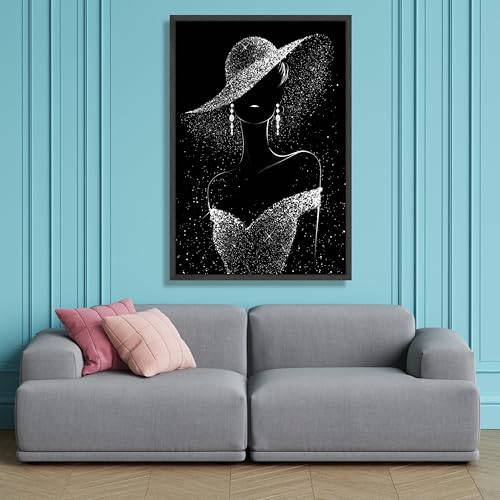 Toile silhouette femme élégante pour une décoration murale de chambre à coucher zen et moderne - 2