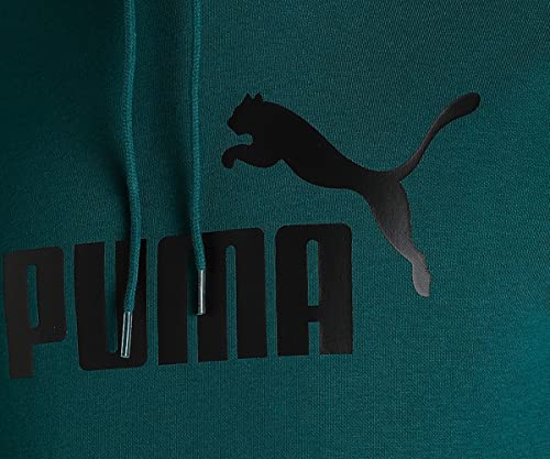 Image of Puma Cotton Men Ess Big Logo Hooded Neck Hoodie Fl (S) Mineral