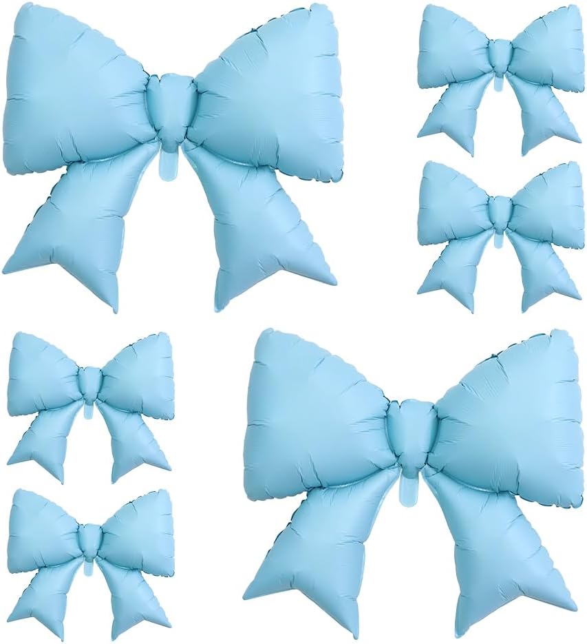 4pcs Jumbo Oversized Ribbon Balloons Coquette Bow Balloons Bow Party Coquette Party Decorations for Birthday Baby Shower Bridal Shower Supplies (Matte Hot Pink)