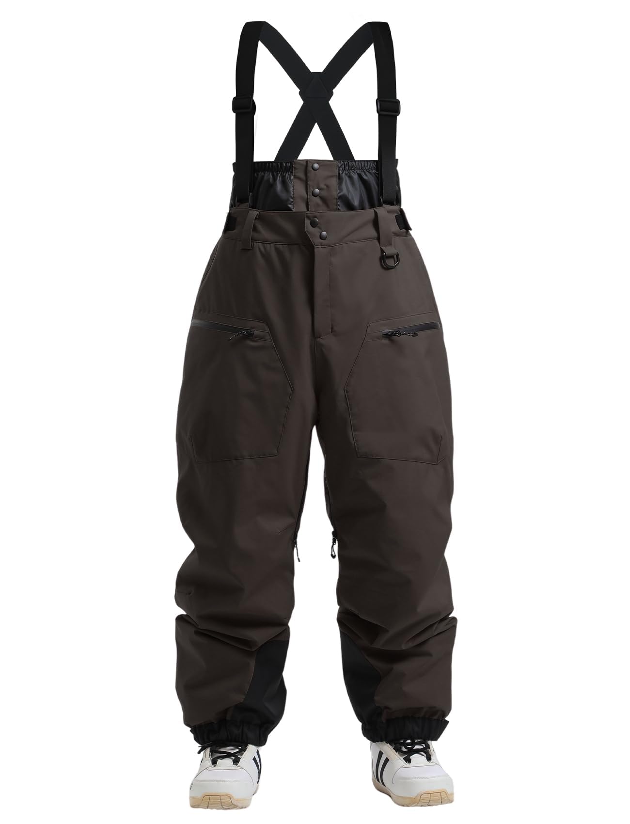 IMPHUT Mens Womens Baggy Snowboard Pants Ski Bibs Overalls Waterproof