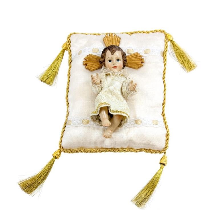 Robe en coussin Enfant Jésus crème de qualité pour art sacré 17 cm